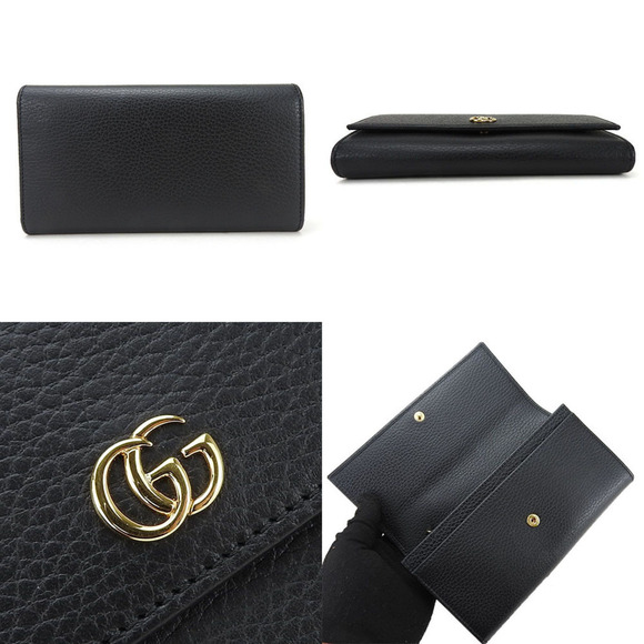 GUCCI Black Leather GG Marmont Wallet - Picture 4 of 7